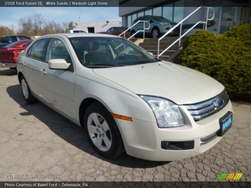White Suede / Medium Light Stone 2008 Ford Fusion SE