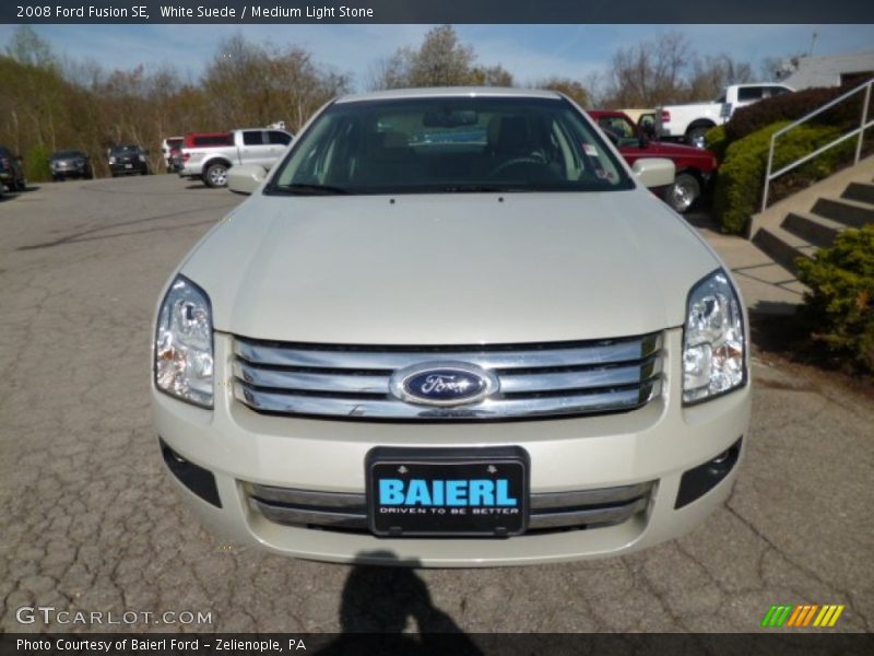 White Suede / Medium Light Stone 2008 Ford Fusion SE