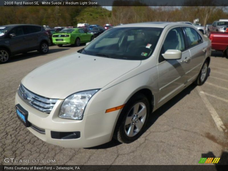 White Suede / Medium Light Stone 2008 Ford Fusion SE
