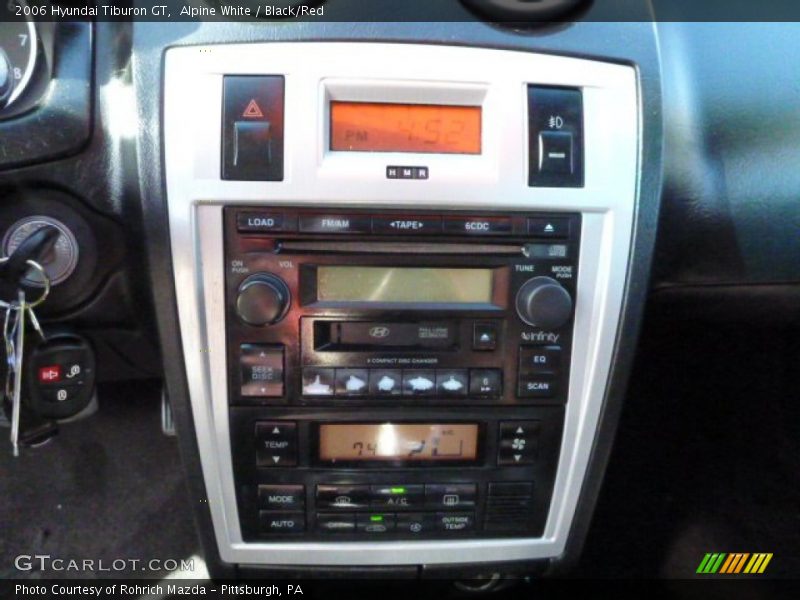 Alpine White / Black/Red 2006 Hyundai Tiburon GT