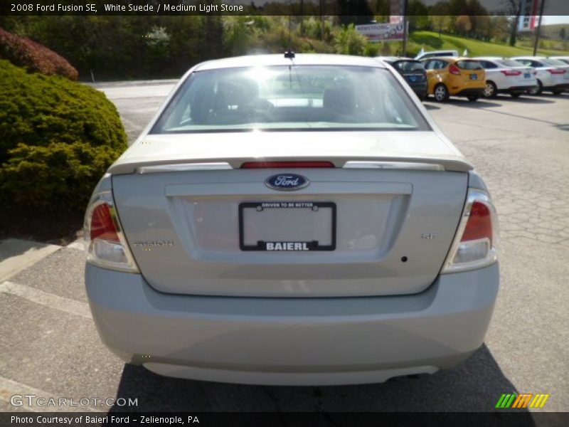 White Suede / Medium Light Stone 2008 Ford Fusion SE