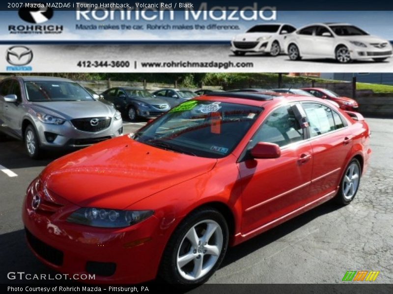 Volcanic Red / Black 2007 Mazda MAZDA6 i Touring Hatchback