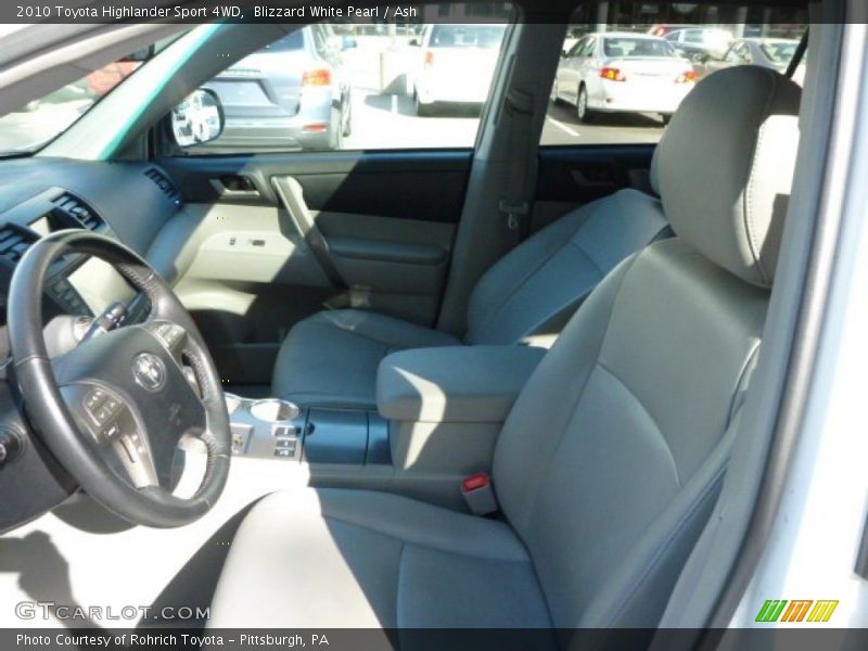 Blizzard White Pearl / Ash 2010 Toyota Highlander Sport 4WD