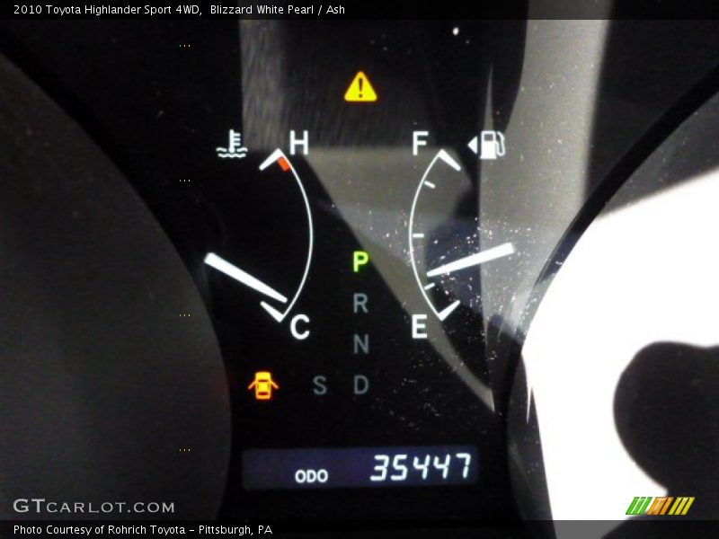 Blizzard White Pearl / Ash 2010 Toyota Highlander Sport 4WD