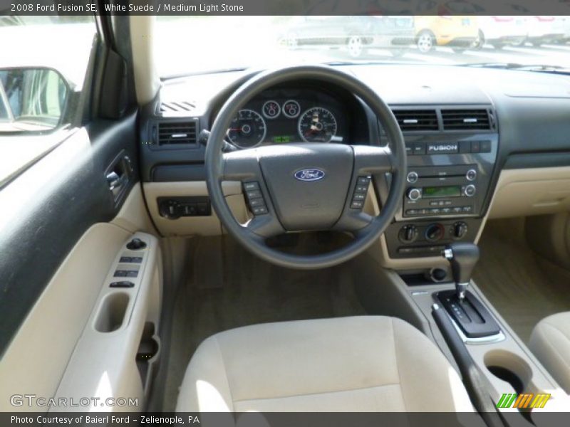 White Suede / Medium Light Stone 2008 Ford Fusion SE