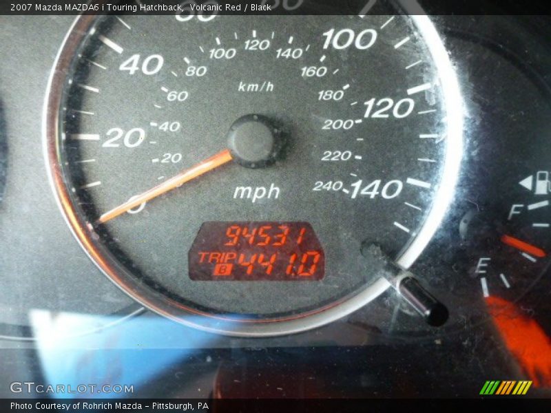 Volcanic Red / Black 2007 Mazda MAZDA6 i Touring Hatchback