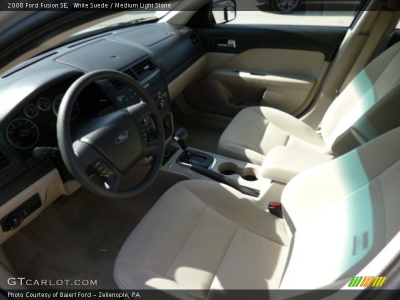 White Suede / Medium Light Stone 2008 Ford Fusion SE