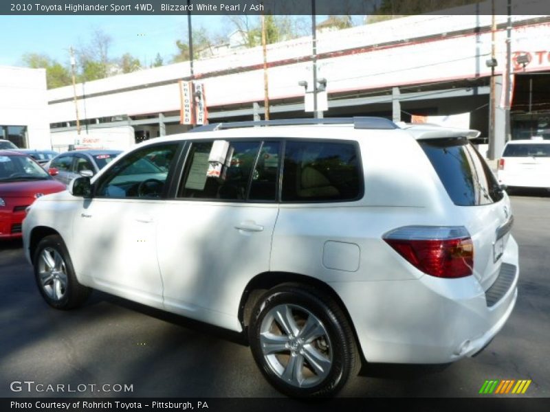 Blizzard White Pearl / Ash 2010 Toyota Highlander Sport 4WD