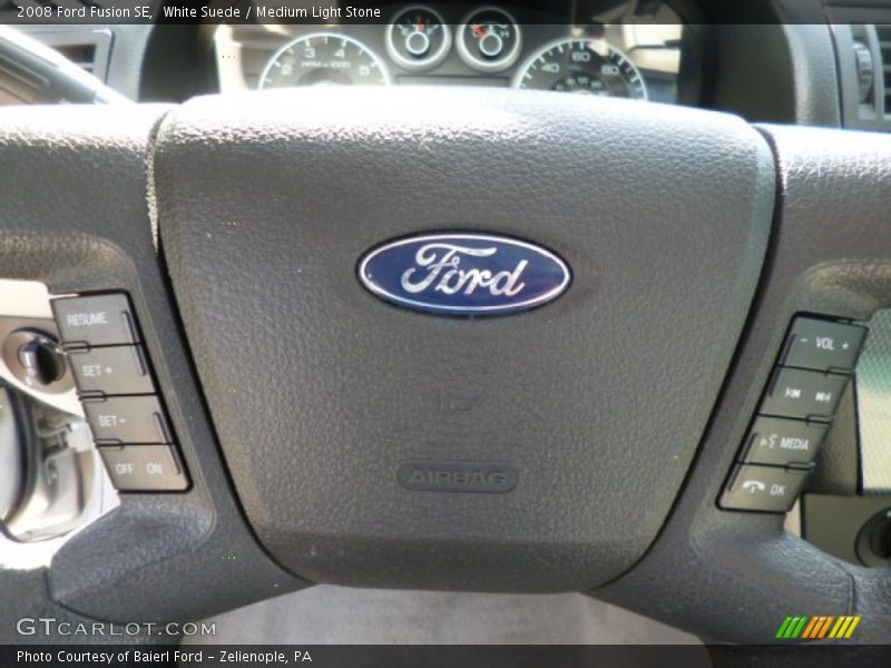 White Suede / Medium Light Stone 2008 Ford Fusion SE