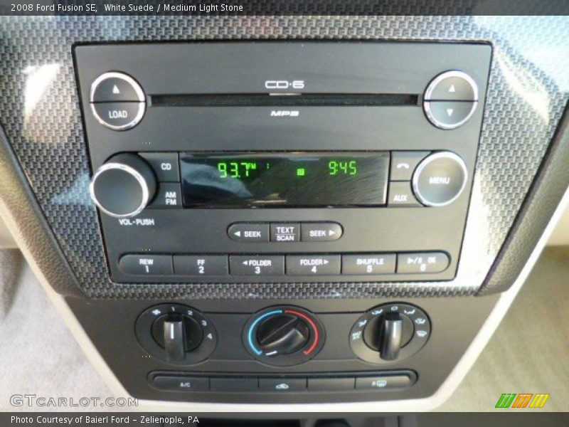 White Suede / Medium Light Stone 2008 Ford Fusion SE