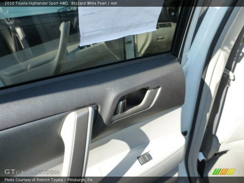 Blizzard White Pearl / Ash 2010 Toyota Highlander Sport 4WD