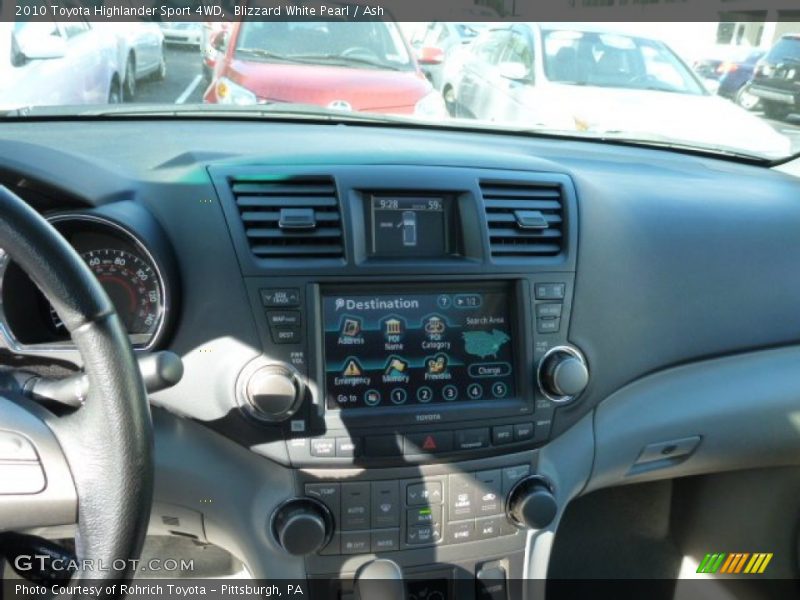 Blizzard White Pearl / Ash 2010 Toyota Highlander Sport 4WD