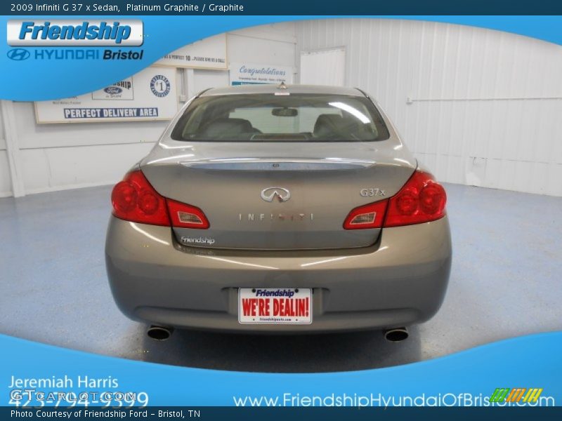 Platinum Graphite / Graphite 2009 Infiniti G 37 x Sedan