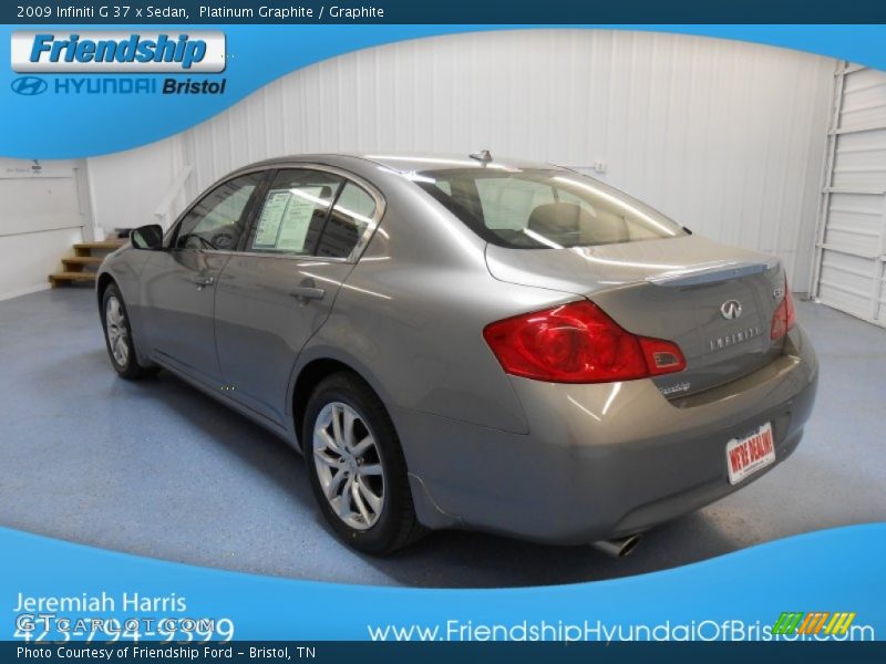 Platinum Graphite / Graphite 2009 Infiniti G 37 x Sedan