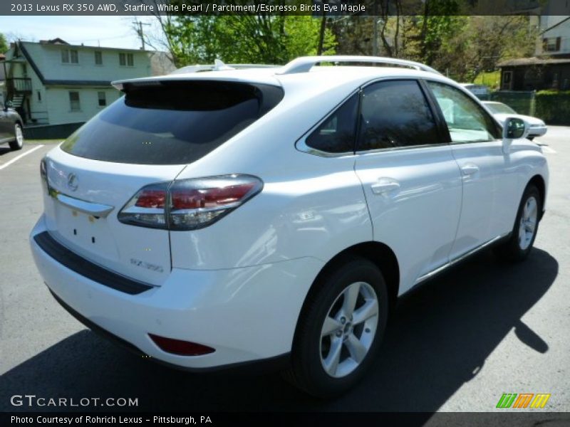 Starfire White Pearl / Parchment/Espresso Birds Eye Maple 2013 Lexus RX 350 AWD