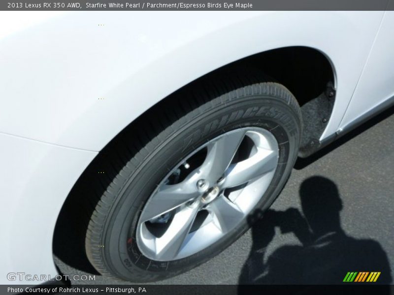 Starfire White Pearl / Parchment/Espresso Birds Eye Maple 2013 Lexus RX 350 AWD
