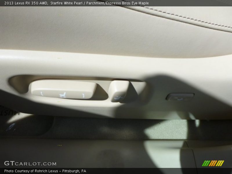 Starfire White Pearl / Parchment/Espresso Birds Eye Maple 2013 Lexus RX 350 AWD