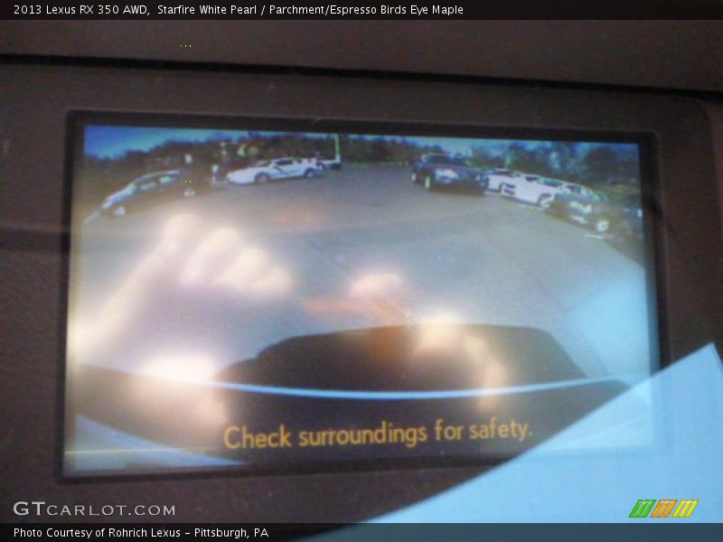 Starfire White Pearl / Parchment/Espresso Birds Eye Maple 2013 Lexus RX 350 AWD