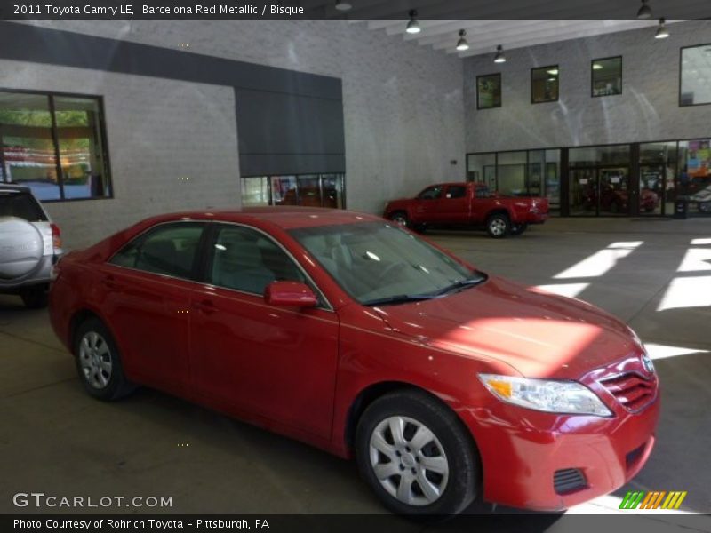 Barcelona Red Metallic / Bisque 2011 Toyota Camry LE