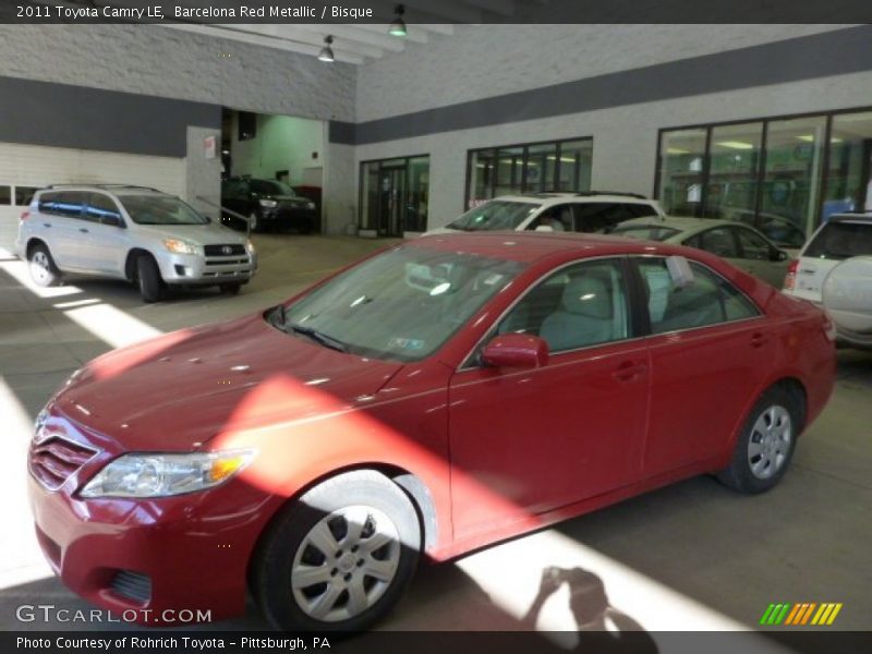 Barcelona Red Metallic / Bisque 2011 Toyota Camry LE