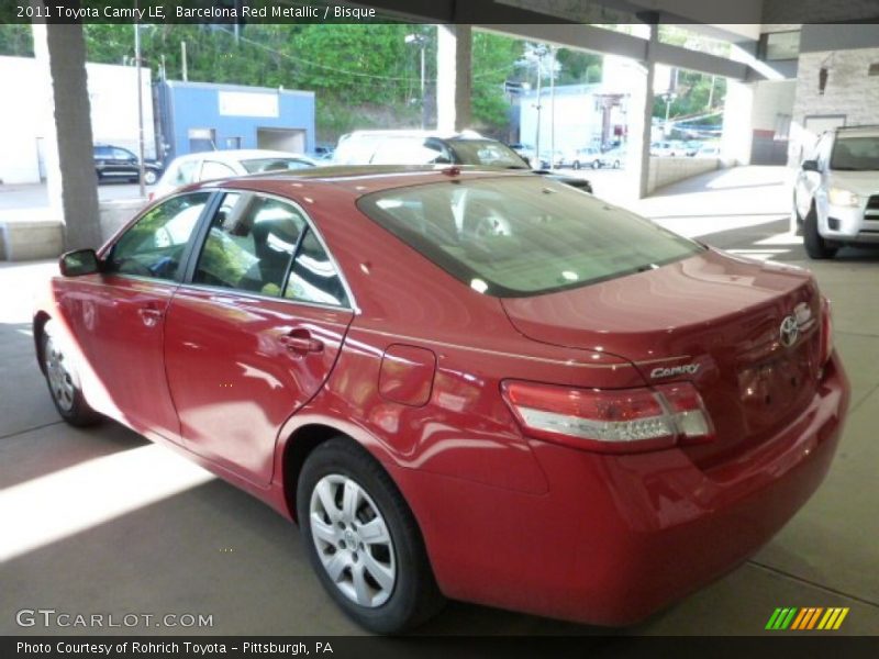 Barcelona Red Metallic / Bisque 2011 Toyota Camry LE