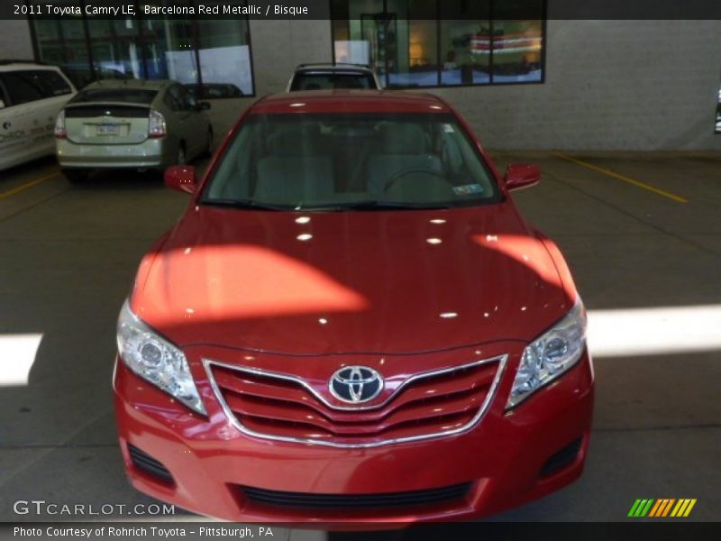 Barcelona Red Metallic / Bisque 2011 Toyota Camry LE
