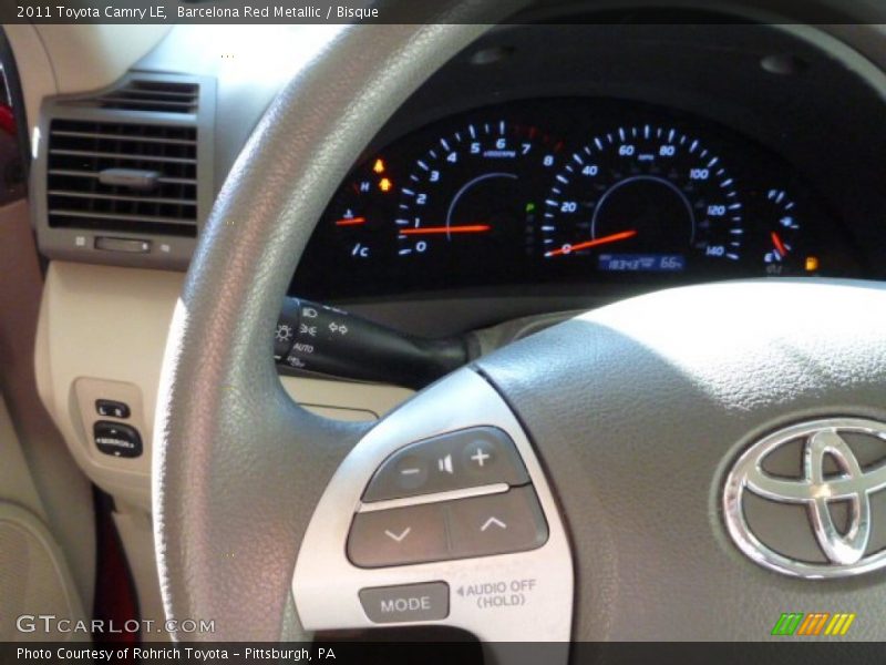 Barcelona Red Metallic / Bisque 2011 Toyota Camry LE