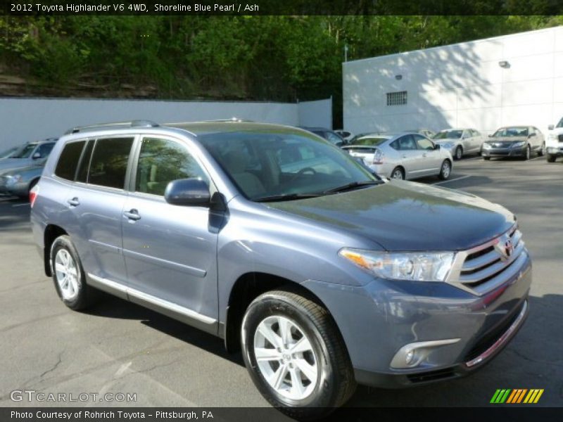 Shoreline Blue Pearl / Ash 2012 Toyota Highlander V6 4WD
