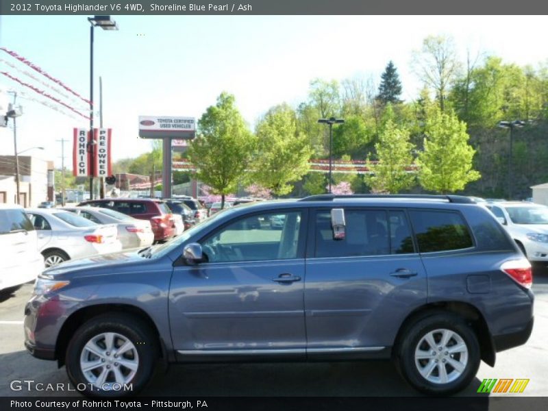 Shoreline Blue Pearl / Ash 2012 Toyota Highlander V6 4WD