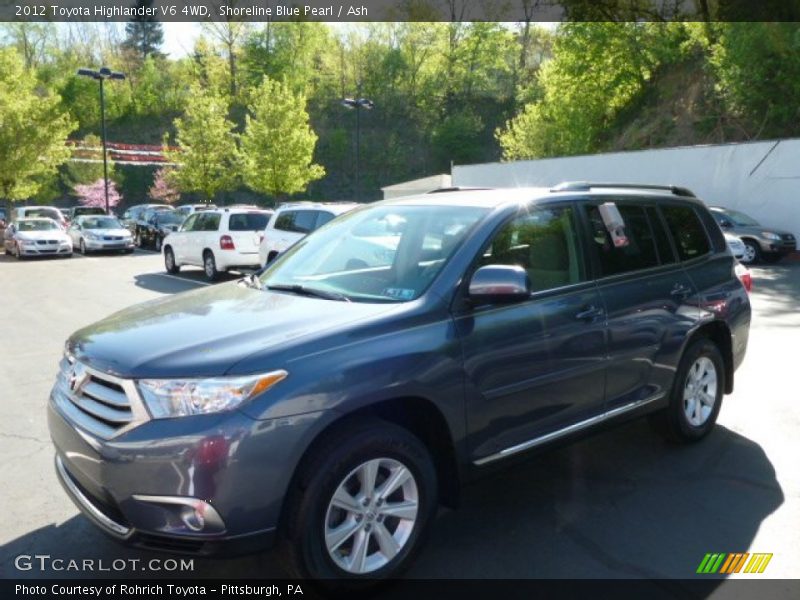 Shoreline Blue Pearl / Ash 2012 Toyota Highlander V6 4WD
