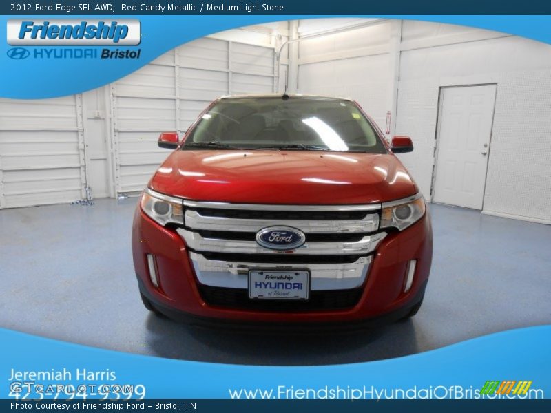 Red Candy Metallic / Medium Light Stone 2012 Ford Edge SEL AWD