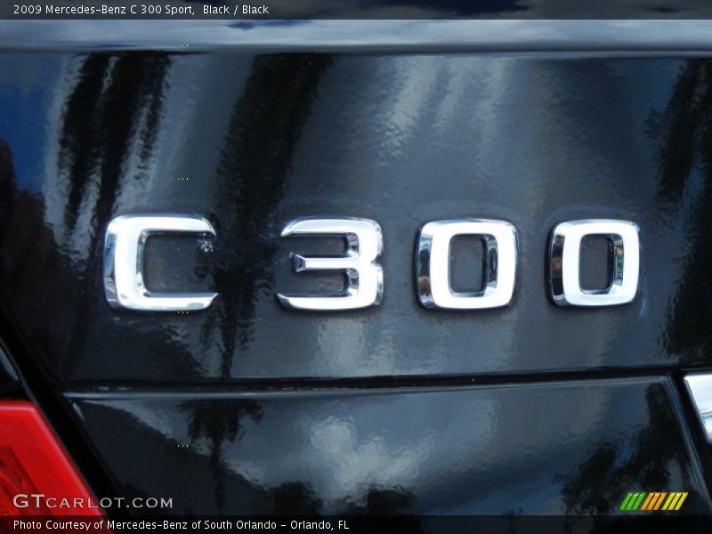 Black / Black 2009 Mercedes-Benz C 300 Sport