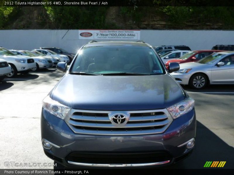 Shoreline Blue Pearl / Ash 2012 Toyota Highlander V6 4WD