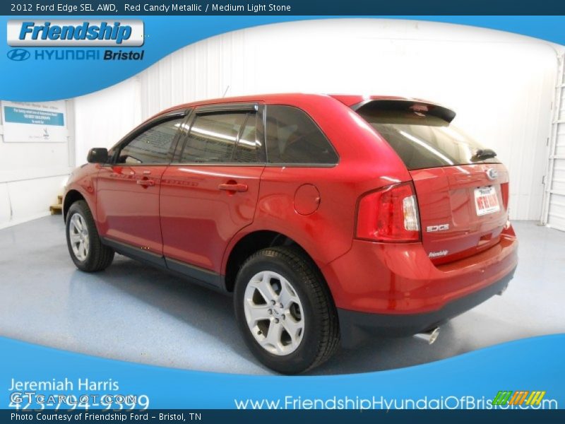 Red Candy Metallic / Medium Light Stone 2012 Ford Edge SEL AWD