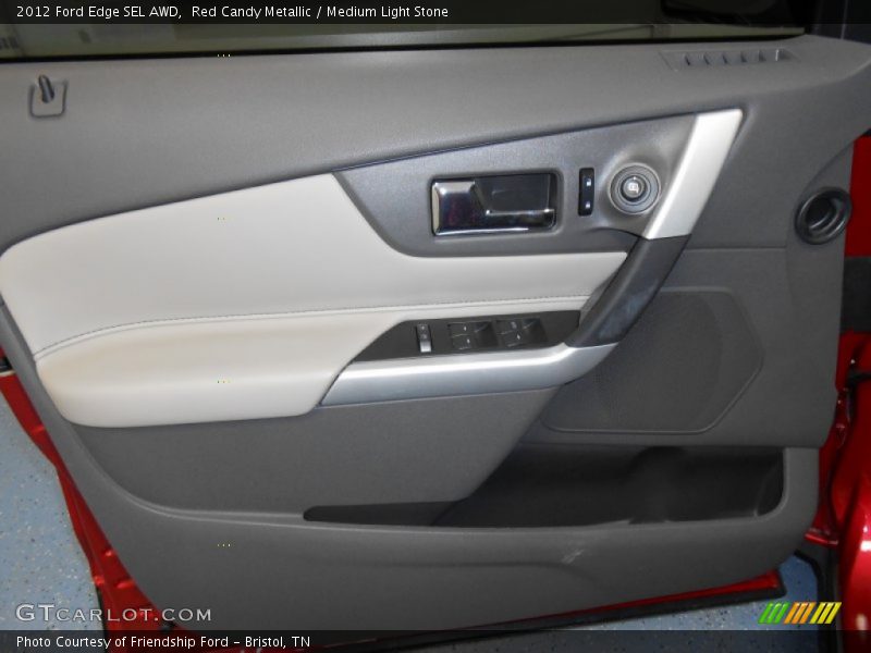 Red Candy Metallic / Medium Light Stone 2012 Ford Edge SEL AWD