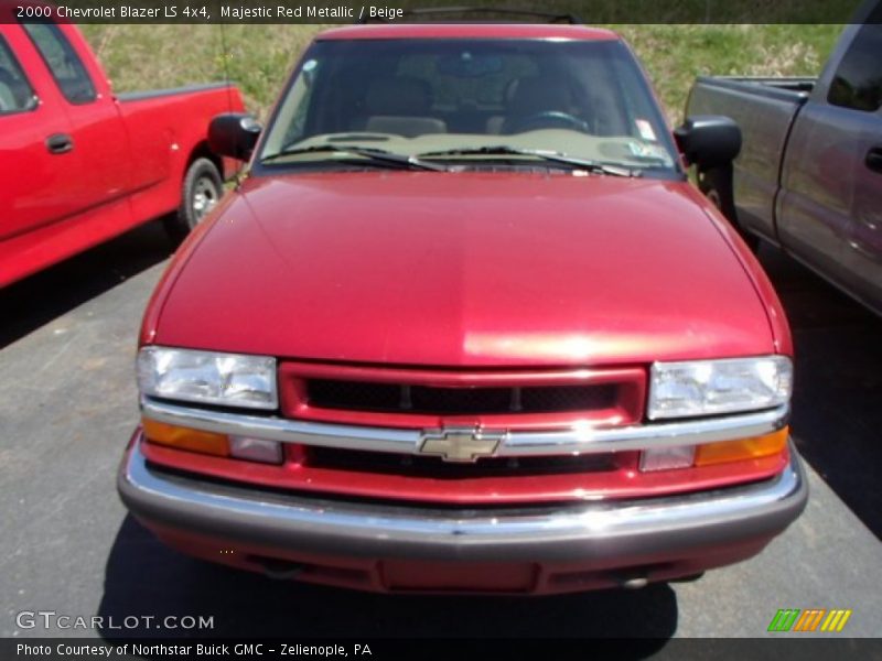 Majestic Red Metallic / Beige 2000 Chevrolet Blazer LS 4x4
