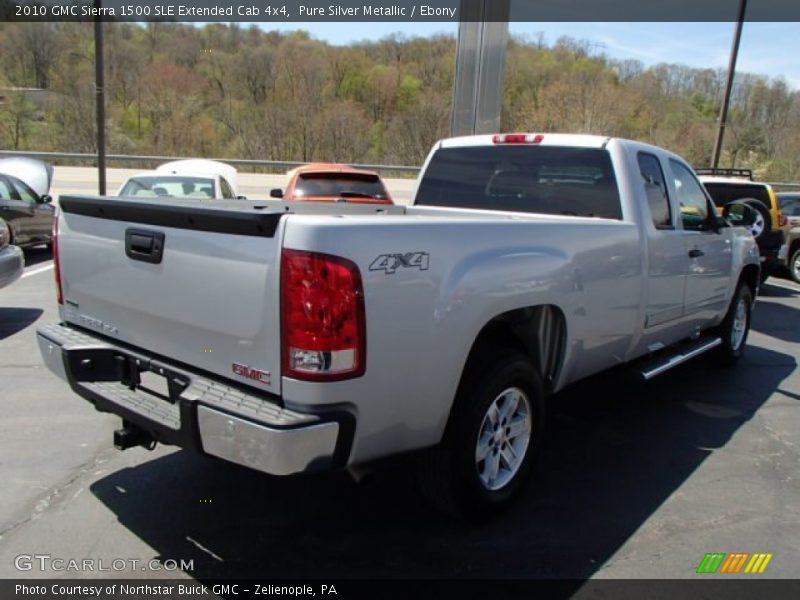 Pure Silver Metallic / Ebony 2010 GMC Sierra 1500 SLE Extended Cab 4x4