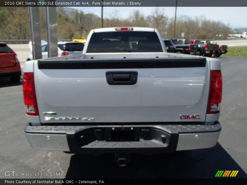 Pure Silver Metallic / Ebony 2010 GMC Sierra 1500 SLE Extended Cab 4x4