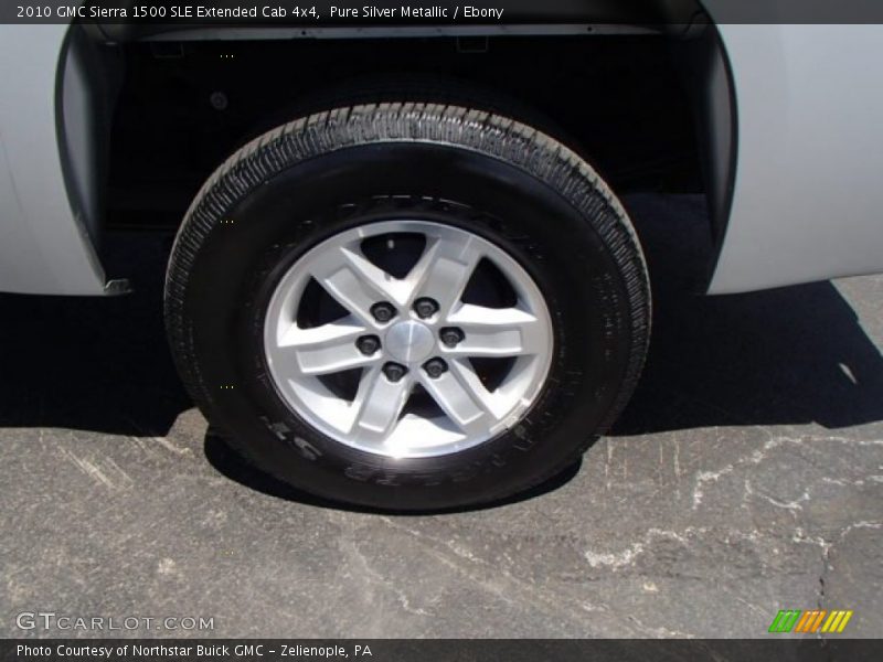 Pure Silver Metallic / Ebony 2010 GMC Sierra 1500 SLE Extended Cab 4x4