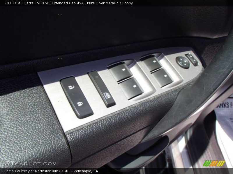 Pure Silver Metallic / Ebony 2010 GMC Sierra 1500 SLE Extended Cab 4x4