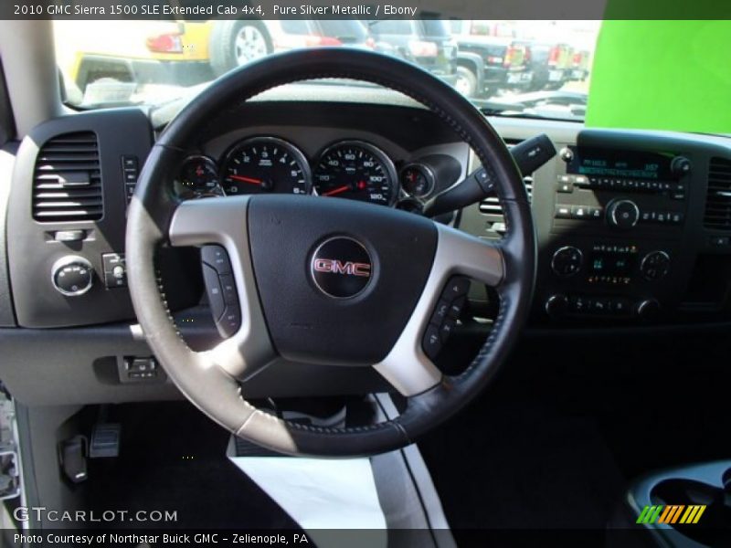 Pure Silver Metallic / Ebony 2010 GMC Sierra 1500 SLE Extended Cab 4x4