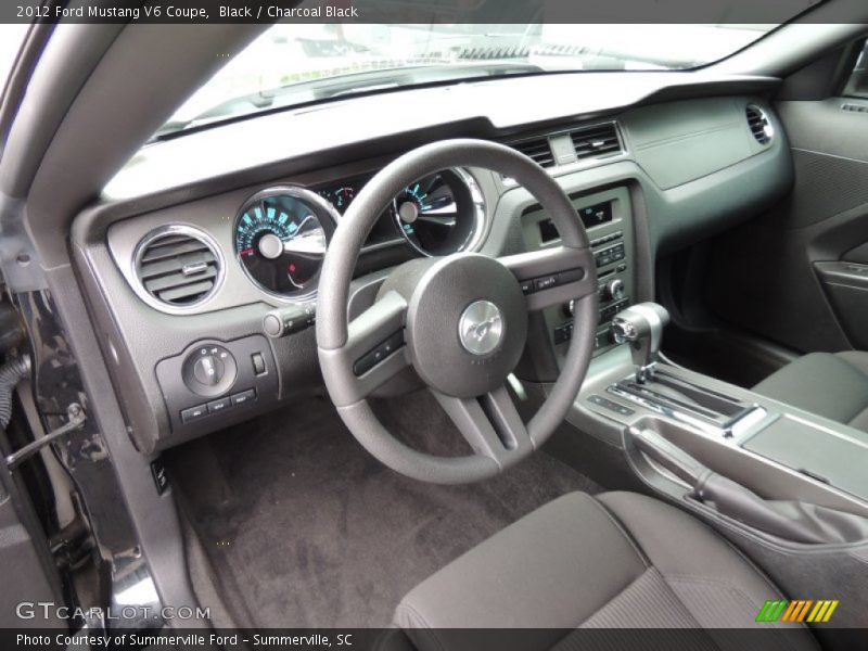 Charcoal Black Interior - 2012 Mustang V6 Coupe 