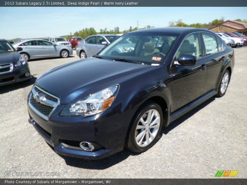 Deep Indigo Pearl / Warm Ivory Leather 2013 Subaru Legacy 2.5i Limited