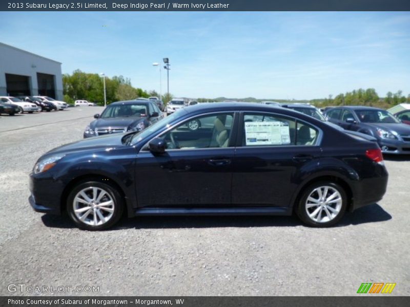 Deep Indigo Pearl / Warm Ivory Leather 2013 Subaru Legacy 2.5i Limited