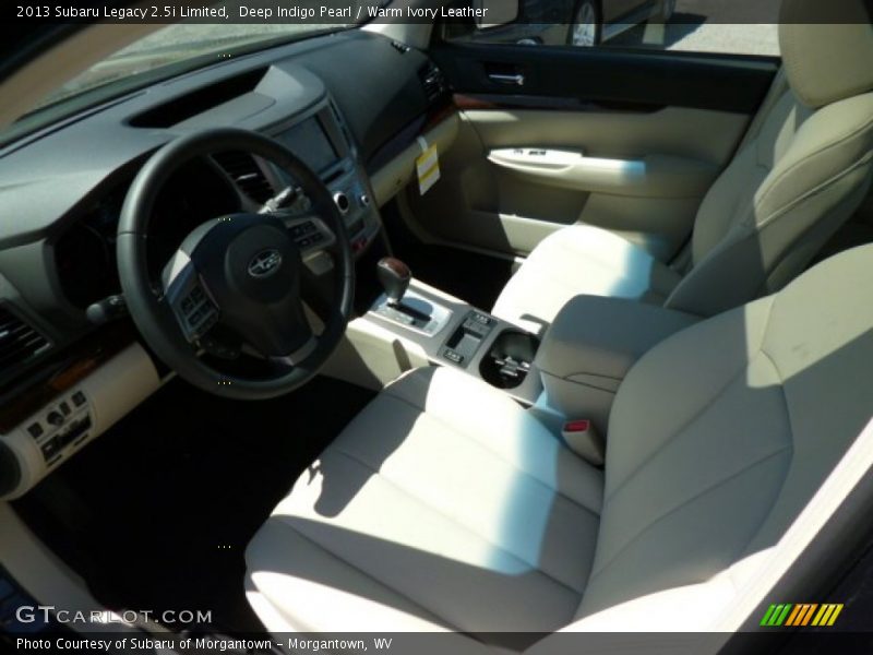 Deep Indigo Pearl / Warm Ivory Leather 2013 Subaru Legacy 2.5i Limited