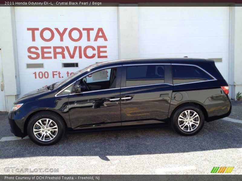 Crystal Black Pearl / Beige 2011 Honda Odyssey EX-L