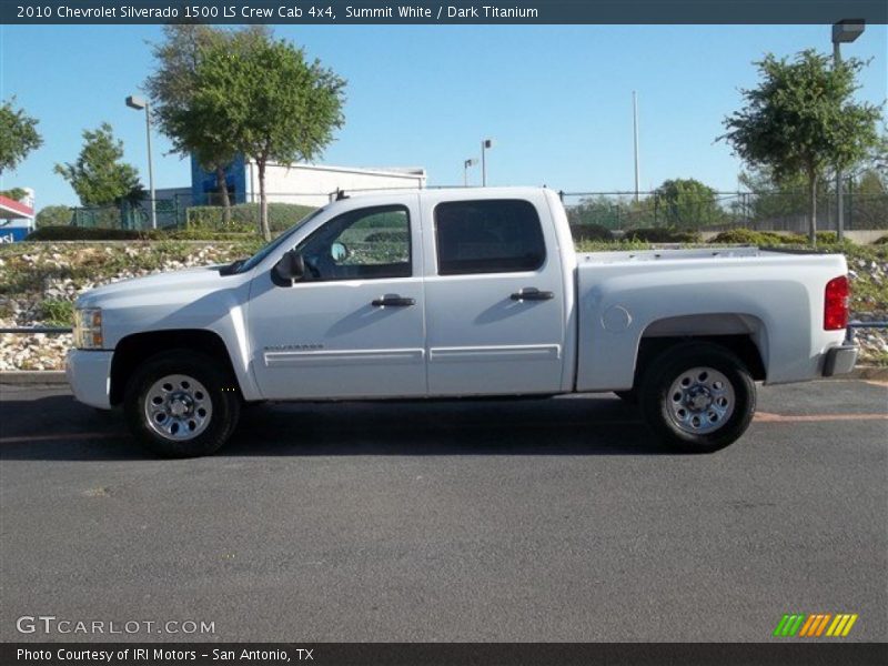 Summit White / Dark Titanium 2010 Chevrolet Silverado 1500 LS Crew Cab 4x4