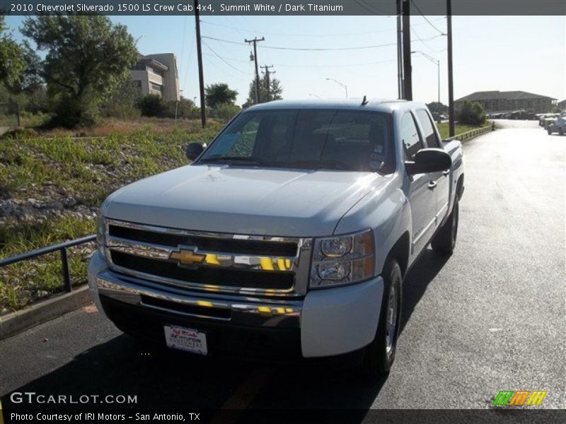 Summit White / Dark Titanium 2010 Chevrolet Silverado 1500 LS Crew Cab 4x4