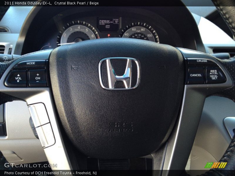 Crystal Black Pearl / Beige 2011 Honda Odyssey EX-L