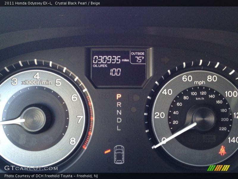 Crystal Black Pearl / Beige 2011 Honda Odyssey EX-L